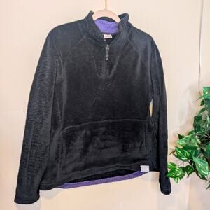 The North Face Black Plush Fleece Women's Quarter zip Large